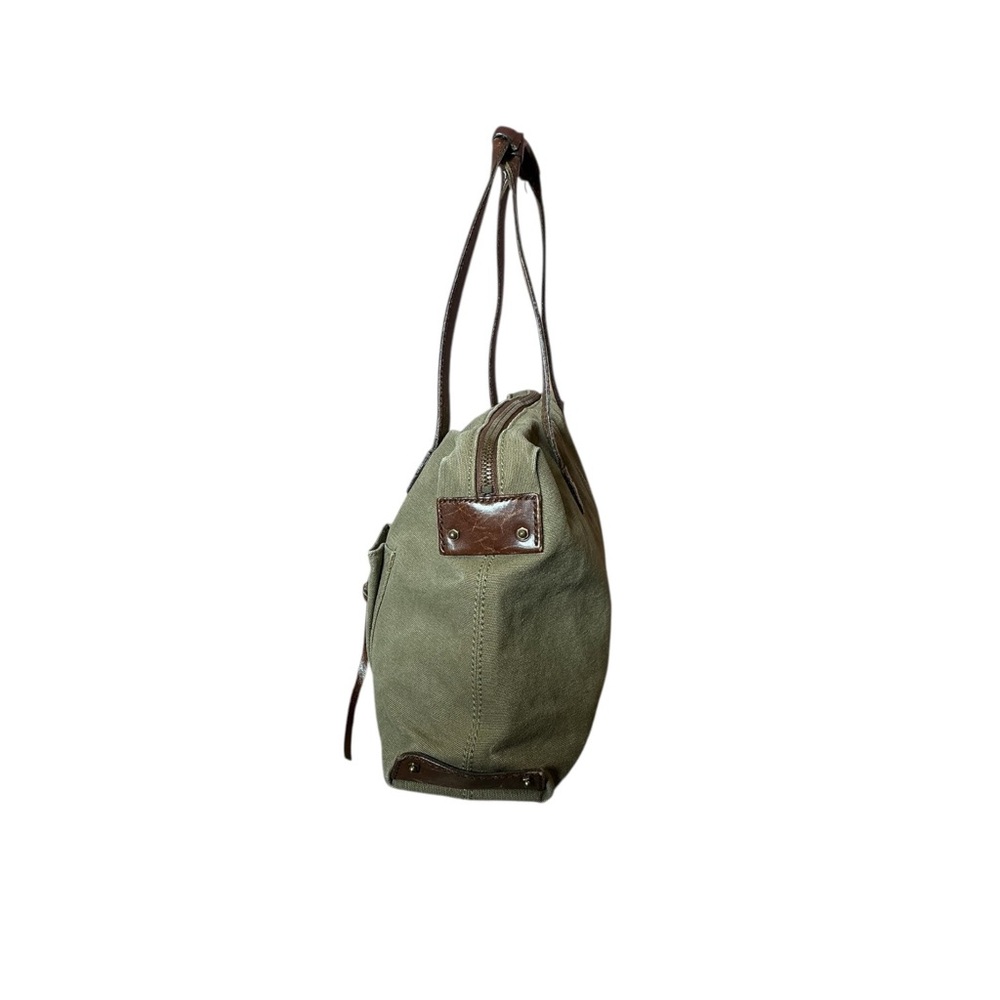 Vintage Y2K Gucci Tom Ford Canvas Cargo Shoulder Leather Utility Bag - Picture 4 of 10